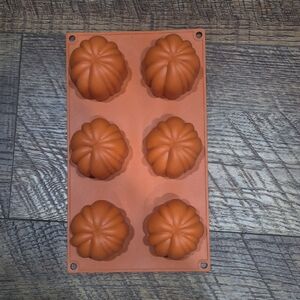 Food Grade 6 Cavity 3D Pumpkin Silicone Baking Soap Craft Mold